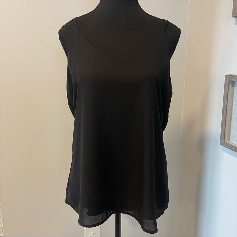 Never Worn! Bootlegger Kismet Black Lace/Button-Racerback Blouse